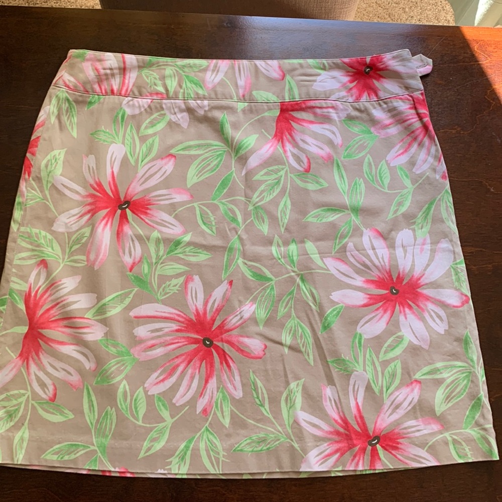 Talbots spring floral skirt